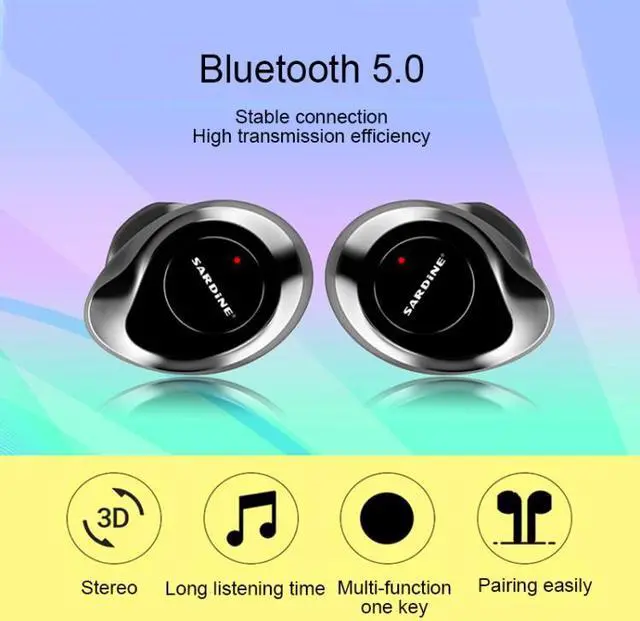 Alt view image 4 of 5 - SARDiNE F8 TWS Bluetooth V5.0 Wireless Stereo Earphones with Charging Box (Rose Gold)