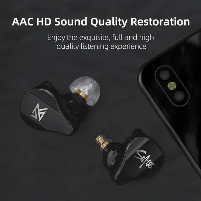 Alt view image 7 of 7 - KZ SA08 Wireless Four-unit 5BA Balance Armature Bluetooth In-ear TWS Earphone, Size:SA08 (Black)