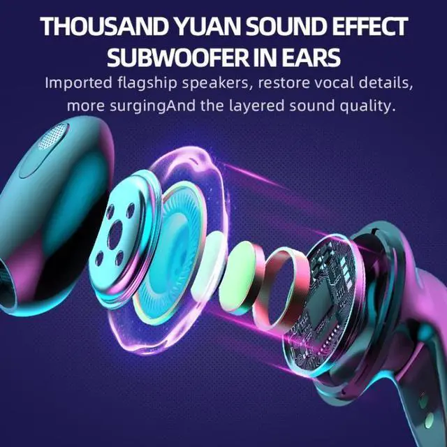 Alt view image 2 of 7 - G10 TWS 5.2 Binaural True Stereo Touch Game Bluetooth Earphone (Black)
