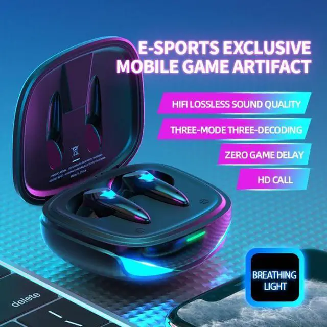 Alt view image 7 of 7 - G10 TWS 5.2 Binaural True Stereo Touch Game Bluetooth Earphone (Black)