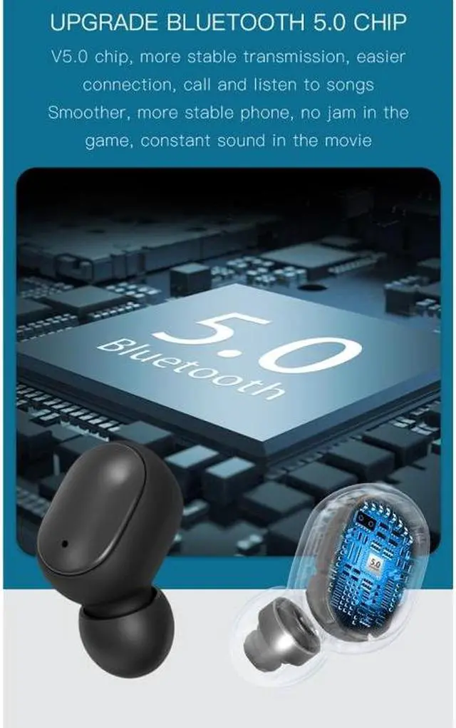 Alt view image 5 of 7 - H6 TWS Bluetooth 5.0 Wireless Bluetooth Earphone with Digital Display & Charging Box, Support for Siri & HD Calls