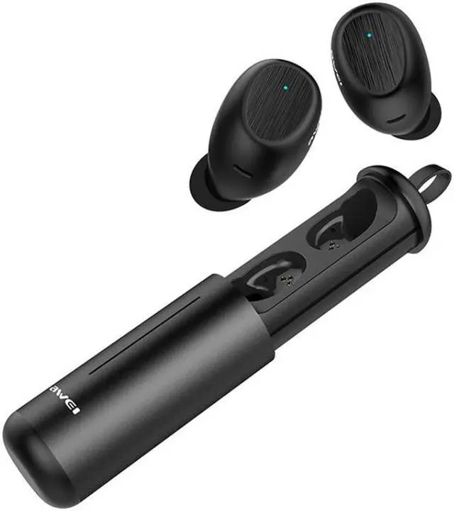 Alt view image 3 of 7 - awei T55 TWS Bluetooth V5.0 Ture Wireless Sports Headset with Portable Charging Case(Black)