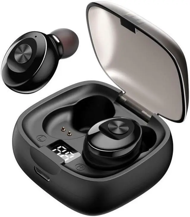 Alt view image 2 of 7 - XG-8 TWS Digital Display Touch Bluetooth Earphone with Magnetic Charging Box (Blue) Black