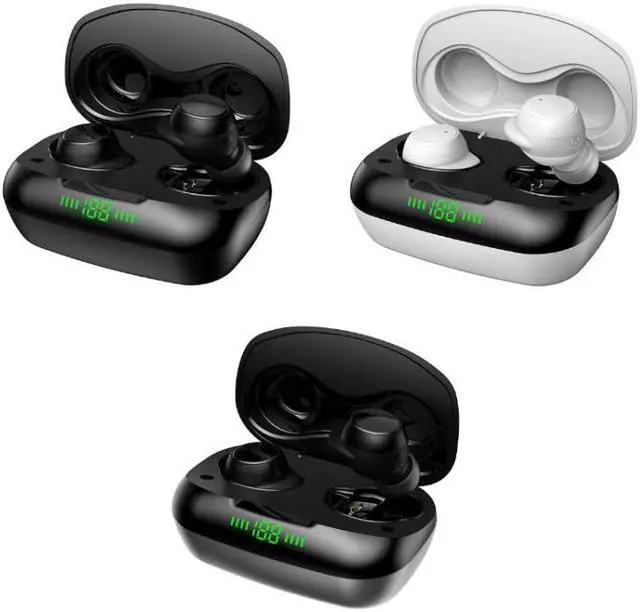 Alt view image 2 of 7 - TWS-24 Bluetooth 5.0 Wireless Noise Cancelling Waterproof Touch Control Mini Earphone Support Voice Assistant (Gray)