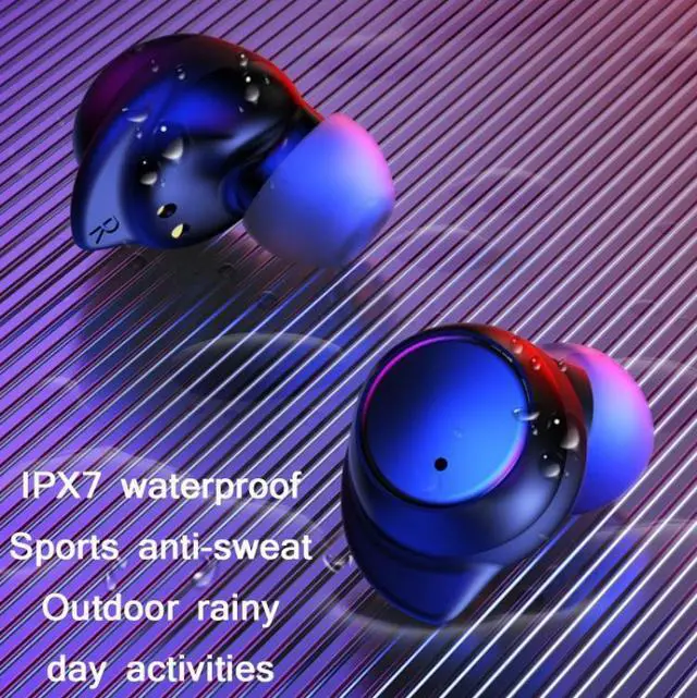 Alt view image 4 of 7 - TWS-24 Bluetooth 5.0 Wireless Noise Cancelling Waterproof Touch Control Mini Earphone Support Voice Assistant (Gray)