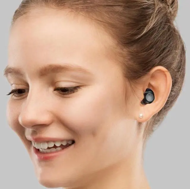 Alt view image 7 of 7 - TWS-24 Bluetooth 5.0 Wireless Noise Cancelling Waterproof Touch Control Mini Earphone Support Voice Assistant (Gray)