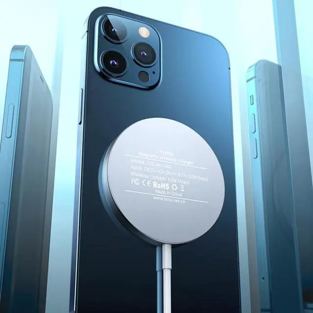 Alt view image 3 of 7 - TOTUDESIGN CACW-048 Glory Series 15W Max Magnetic Wireless Charger(White) (White)