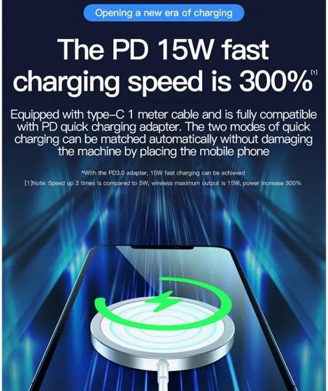 Alt view image 4 of 7 - TOTUDESIGN CACW-048 Glory Series 15W Max Magnetic Wireless Charger(White) (White)