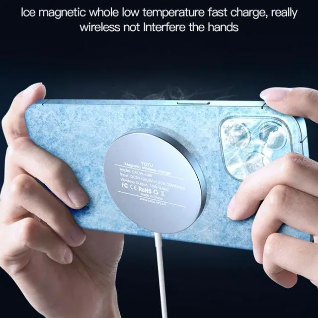 Alt view image 7 of 7 - TOTUDESIGN CACW-048 Glory Series 15W Max Magnetic Wireless Charger(White) (White)