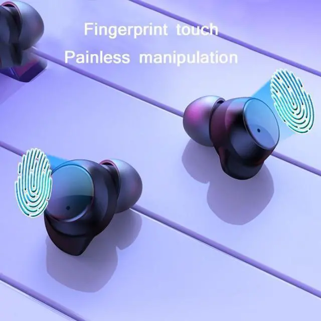 Alt view image 5 of 7 - TWS-24 Bluetooth 5.0 Wireless Noise Cancelling Waterproof Touch Control Mini Earphone Support Voice Assistant (Gray)