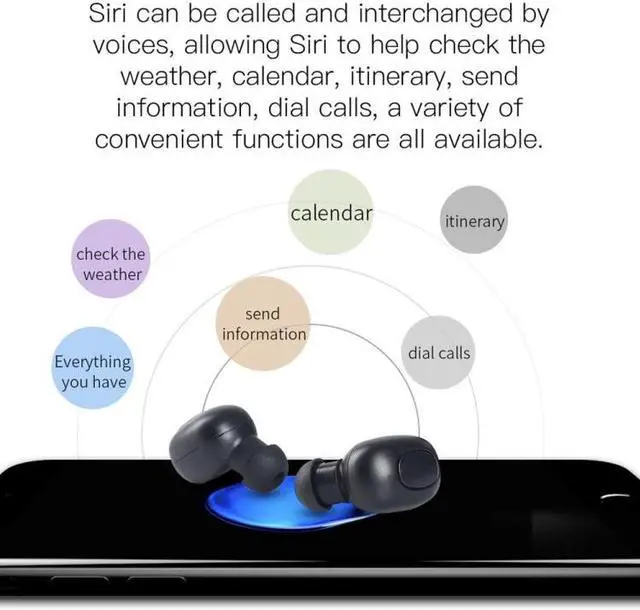 Alt view image 5 of 7 - Bluedio TWS T-elf Bluetooth Version 5.0 In-Ear Bluetooth Headset with Headphone Charging Cabin (Black)