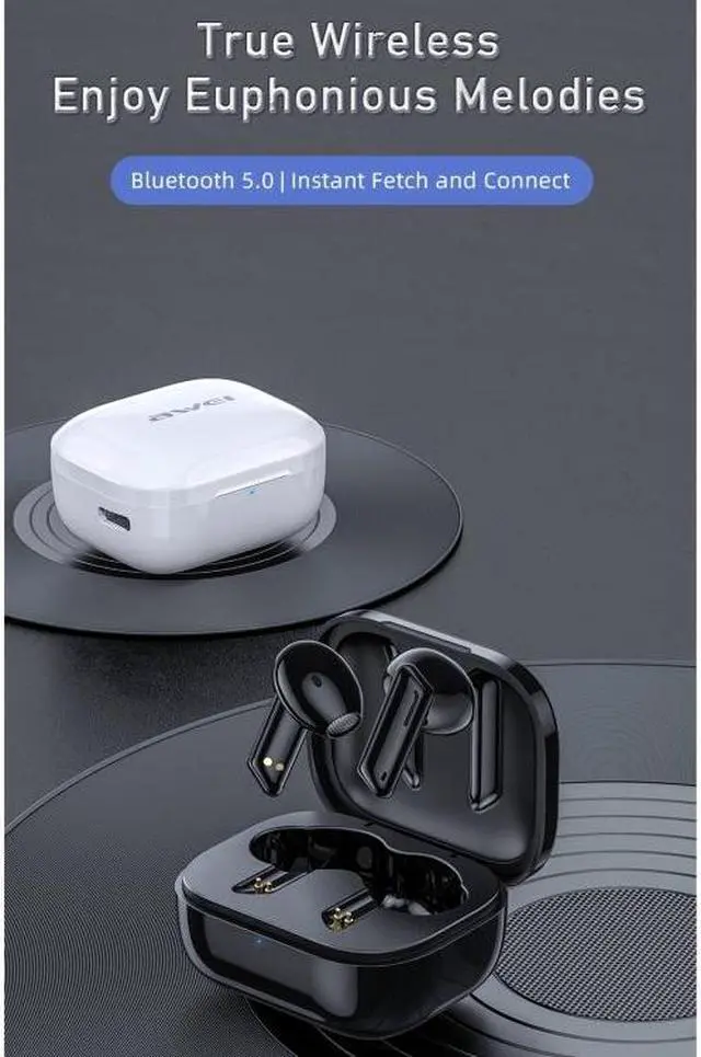 Alt view image 2 of 7 - awei T36 Bluetooth 5.0 True Wireless Stereo Bluetooth Earphone (Black)