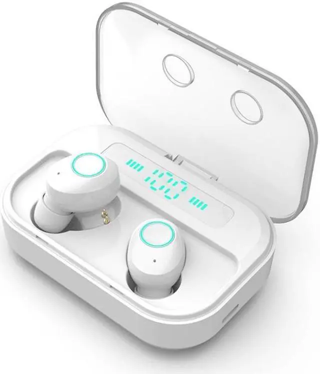 Main image of M7 TWS V5.0 Binaural Wireless Stereo Bluetooth Headset with Charging Case and Digital Display (White)