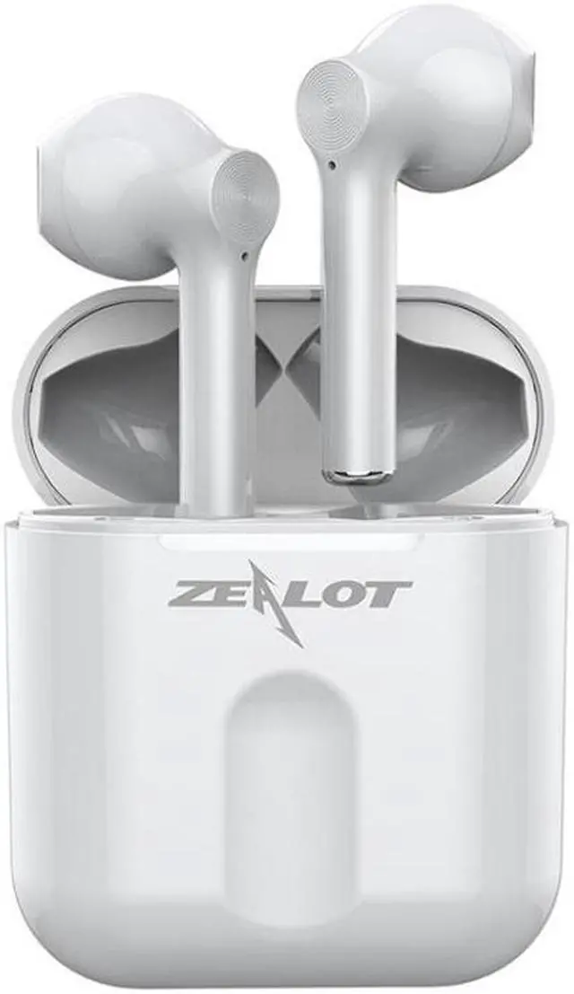 Main image of ZEALOT T2 Bluetooth 5.0 TWS Wireless Bluetooth Earphone with Charging Box, Support Touch & Call & Power Display (White)