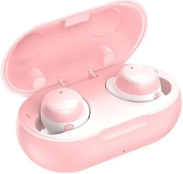 Main image of TWS-22 Bluetooth 5.0 In-Ear Sports Waterproof Noise Cancelling Touch Control Mini Headphones (Pink)