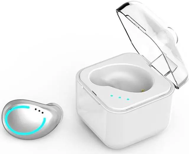 Main image of M-B8 Bluetooth 5.0 Mini Invisible In-ear Stereo Wireless Bluetooth Earphone with Charging Box (Silver)