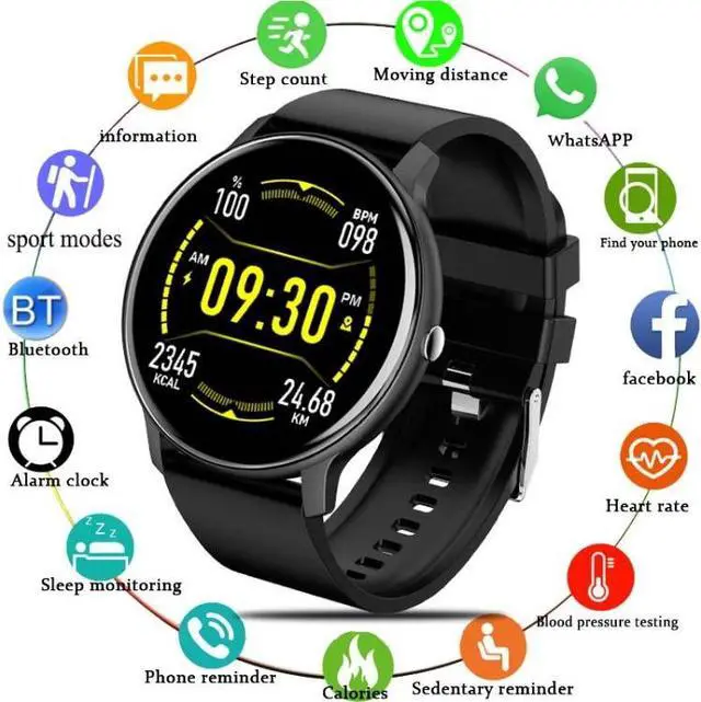 Alt view image 4 of 7 - BW0223 Heart Rate/Blood Oxygen/Blood Pressure Monitoring Bluetooth Smart Calling Watch, Color: Silicone Blue Silicone Blue