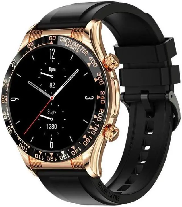 Main image of LOANIY E18 Pro Smart Bluetooth Calling Watch with NFC Function, Color: Gold Silicone Gold Silicone