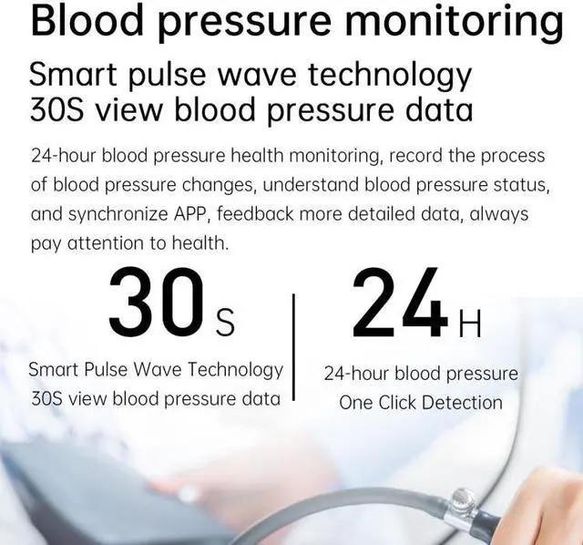 Alt view image 3 of 7 - E400 1.39 inch HD Round Screen TPU Watch Strap Smart Watch Supports ECG Monitoring/Non-invasive Blood Sugar TPU Strap(Black) (Black)