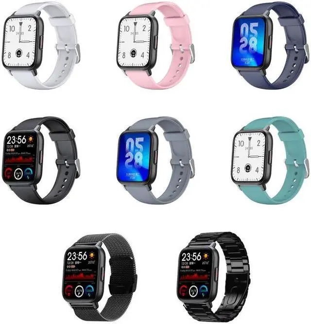 Alt view image 2 of 7 - QS16Pro 1.69-Inch Health Monitoring Waterproof Smart Watch, Supports Body Temperature Detection, Color: Black Steel Black Steel