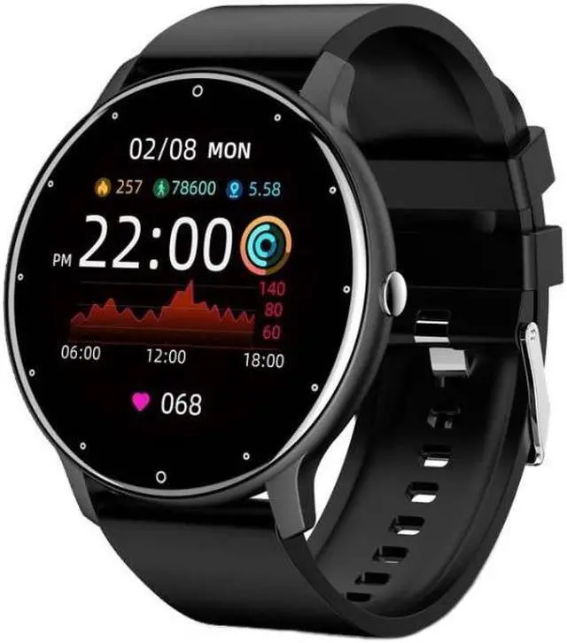 Main image of BW0223 Heart Rate/Blood Oxygen/Blood Pressure Monitoring Bluetooth Smart Calling Watch, Color: Silicone Black Silicone Black