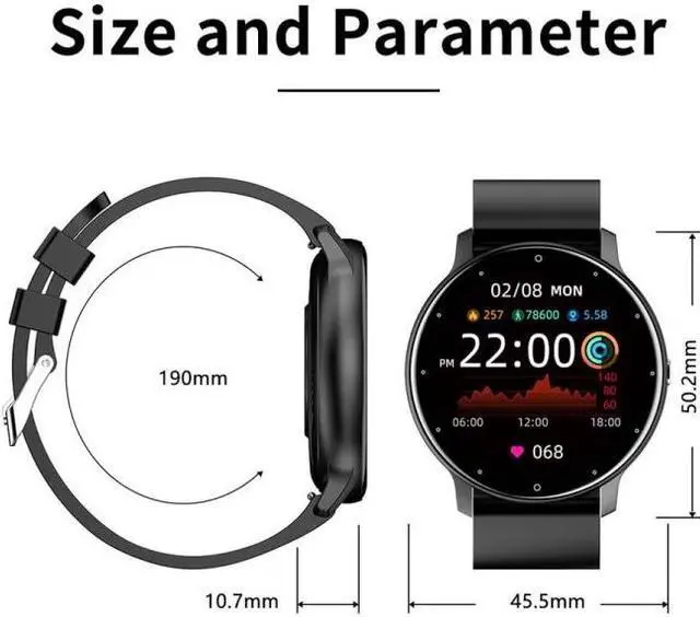 Alt view image 3 of 7 - BW0223 Heart Rate/Blood Oxygen/Blood Pressure Monitoring Bluetooth Smart Calling Watch, Color: Silicone Black Silicone Black