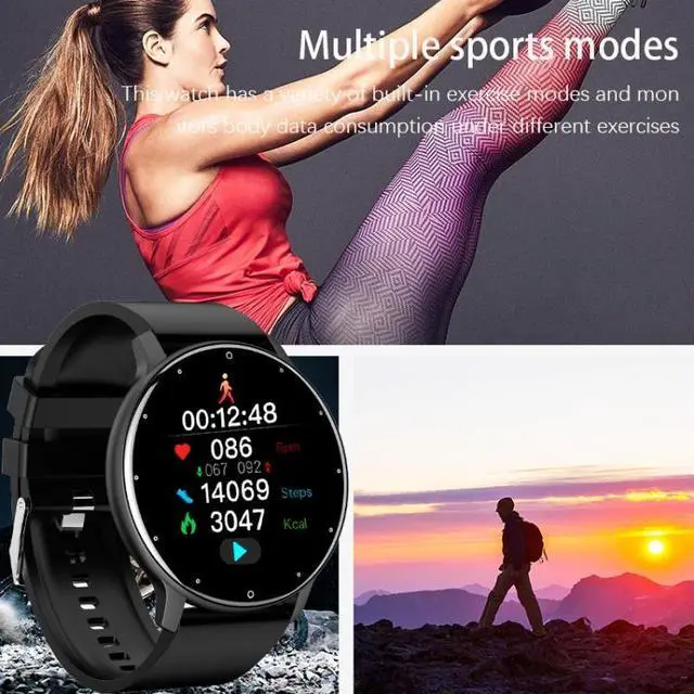 Alt view image 5 of 7 - BW0223 Heart Rate/Blood Oxygen/Blood Pressure Monitoring Bluetooth Smart Calling Watch, Color: Silicone Black Silicone Black