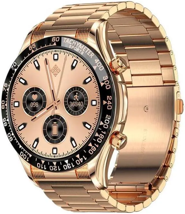 Main image of LOANIY E18 Pro Smart Bluetooth Calling Watch with NFC Function, Color: Gold Steel Gold Steel