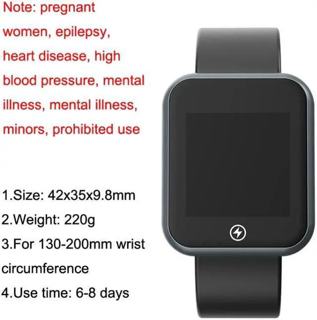 Alt view image 2 of 4 - HZQW-101 Silent Alarm Shock Smart Wireless Watch Bed Rest Corrector (Black)