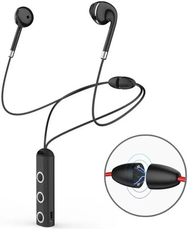 Main image of BT313 Magnetic Earbuds Sport Wireless Headphone Handsfree bluetooth HD Stereo Bass Headsets with Mic (Black)