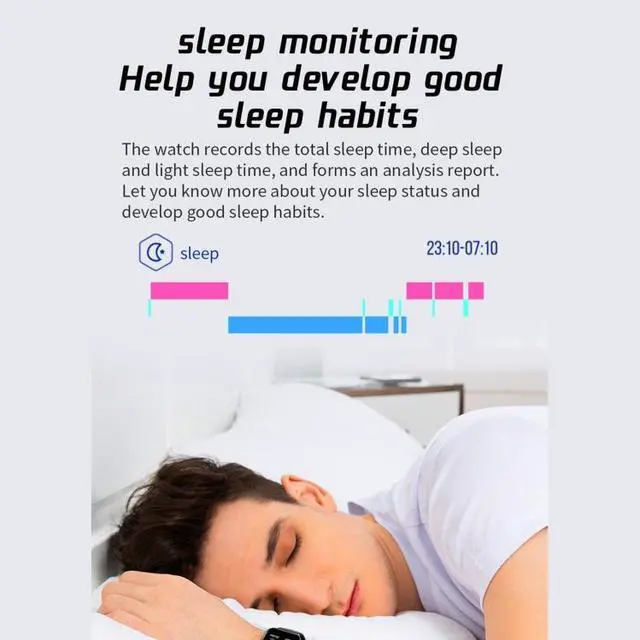 Alt view image 7 of 7 - L21 1.69 inch TFT Screen Smart Watch,Support Blood Pressure Monitoring / Sleep Monitoring (Silver)