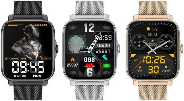 Alt view image 2 of 7 - GT30 1.69 inch TFT Screen Smart Watch, Steel Bnad IP67 Waterproof Support Bluetooth Call / Multiple Sports Modes Steel Bnad (Silver)