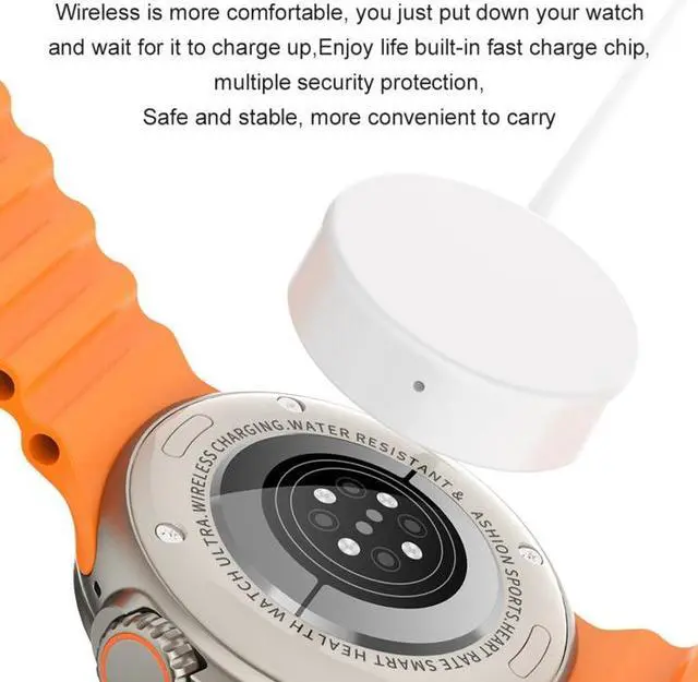 Alt view image 3 of 7 - K9 Ultra Pro 1.39 inch Silicone Band IP67 Waterproof Smart Watch Support Bluetooth Call / NFC (Orange)