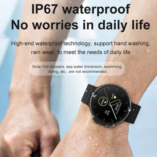 Alt view image 5 of 7 - K9 Ultra Pro 1.39 inch Silicone Band IP67 Waterproof Smart Watch Support Bluetooth Call / NFC (Orange)