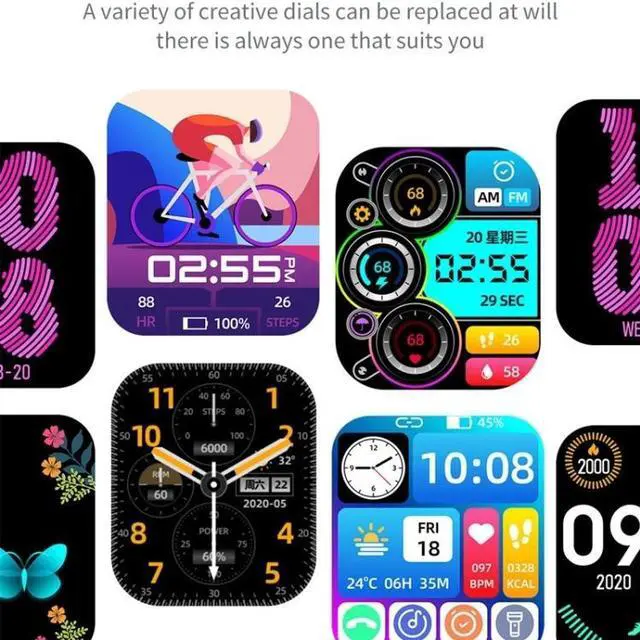 Alt view image 5 of 7 - AW18 1.69inch Color Screen Smart Watch, Support Bluetooth Call / Heart Rate Monitoring (Coffee)