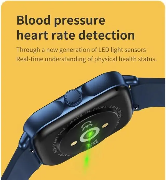 Alt view image 7 of 7 - AW18 1.69inch Color Screen Smart Watch, Support Bluetooth Call / Heart Rate Monitoring (Coffee)
