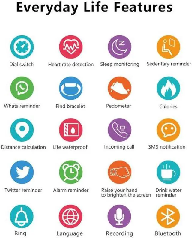 Alt view image 4 of 7 - MT3 1.28 inch TFT Screen IP67 Waterproof Smart Watch, Support Bluetooth Call / Sleep Monitoring / Heart Rate Monitoring (Black)