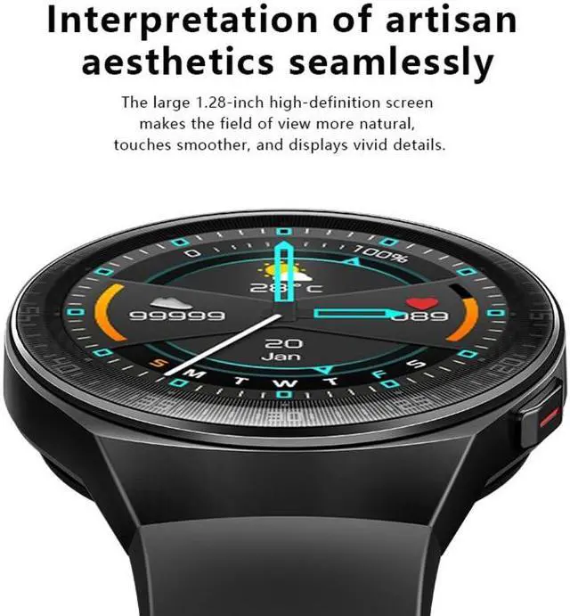 Alt view image 7 of 7 - MT3 1.28 inch TFT Screen IP67 Waterproof Smart Watch, Support Bluetooth Call / Sleep Monitoring / Heart Rate Monitoring (Black)