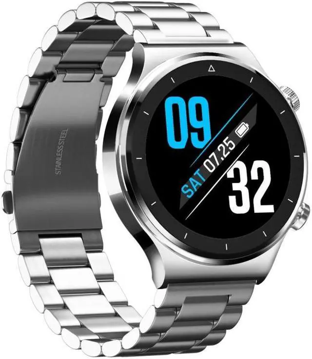 Alt view image 3 of 7 - N58 IP67 1.28 inch Touch Color Screen Smart Watch Stainless Steel (Stainless Steel Black)