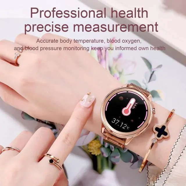 Alt view image 4 of 7 - F80 1.3 inch TFT Color Screen IP68 Waterproof Women Smart Watch, Support Body Temperature Monitor / Blood Pressure Monitor / Menstrual Cycle Reminder (Black)