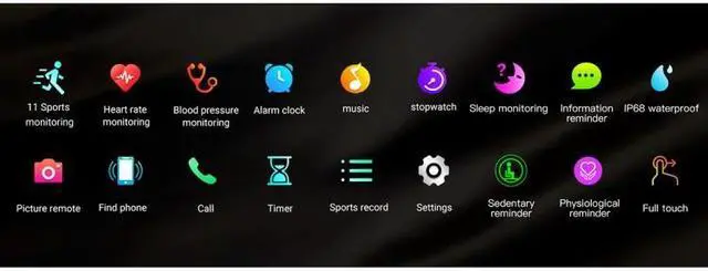 Alt view image 5 of 7 - SMA-F1 1.3 inch TFT Full Touch Screen IP68 Waterproof Smart Sports Watch, Support Dynamic Heart Rate & Blood Pressure & Sleep Detection / Bluetooth / Alarm Clock / Photo Control (Rose Gold)