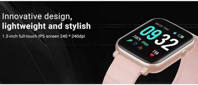 Alt view image 6 of 7 - SMA-F1 1.3 inch TFT Full Touch Screen IP68 Waterproof Smart Sports Watch, Support Dynamic Heart Rate & Blood Pressure & Sleep Detection / Bluetooth / Alarm Clock / Photo Control (Rose Gold)