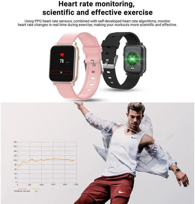 Alt view image 7 of 7 - SMA-F1 1.3 inch TFT Full Touch Screen IP68 Waterproof Smart Sports Watch, Support Dynamic Heart Rate & Blood Pressure & Sleep Detection / Bluetooth / Alarm Clock / Photo Control (Rose Gold)