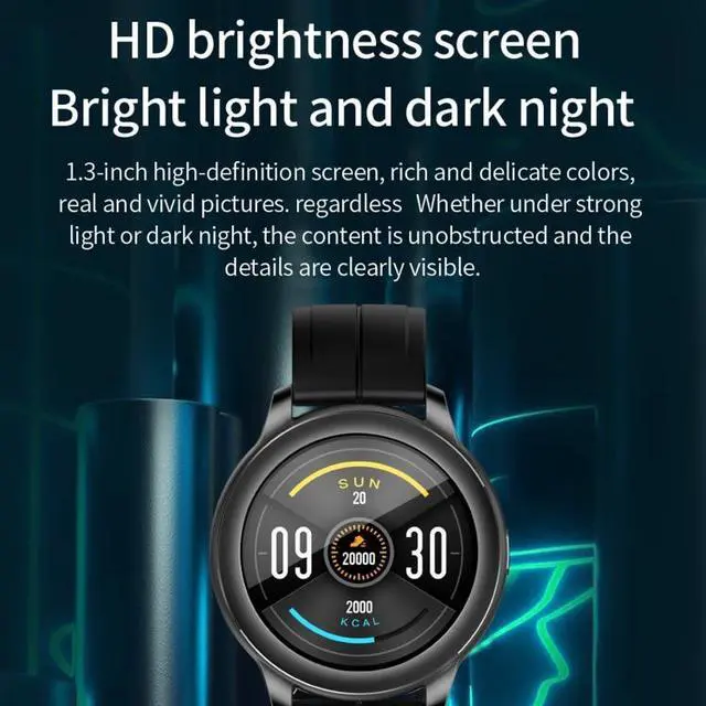 Alt view image 4 of 7 - CF22 1.3 inch IPS Color Screen IP67 Waterproof Smart Watch, Support Sleep Monitor / Heart Rate Monitor / Blood Pressure Monitor (Black)