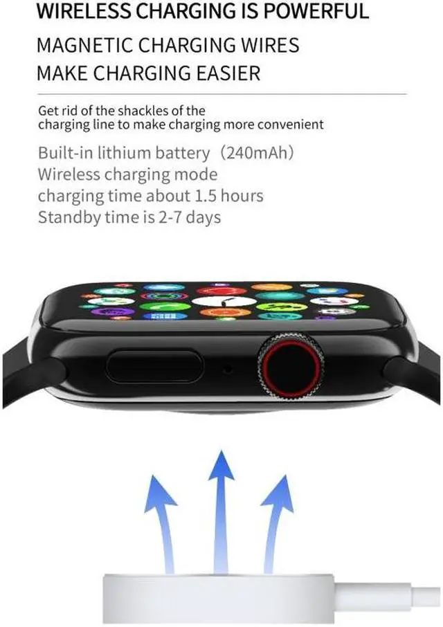 Alt view image 7 of 7 - DW35 1.75 inch Full Screen IP67 Waterproof Smart Watch, Support Sleep Monitor / Heart Rate Monitor / Bluetooth Call (Blue) Black