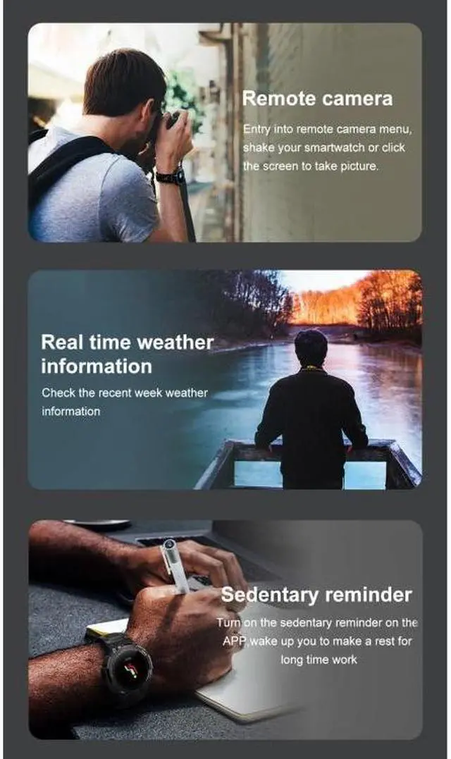 Alt view image 6 of 7 - K22 1.28 inch IPS Screen Smart Watch, Support Menstrual Cycle Reminder / Bluetooth Call / Sleep Monitoring (Grey)