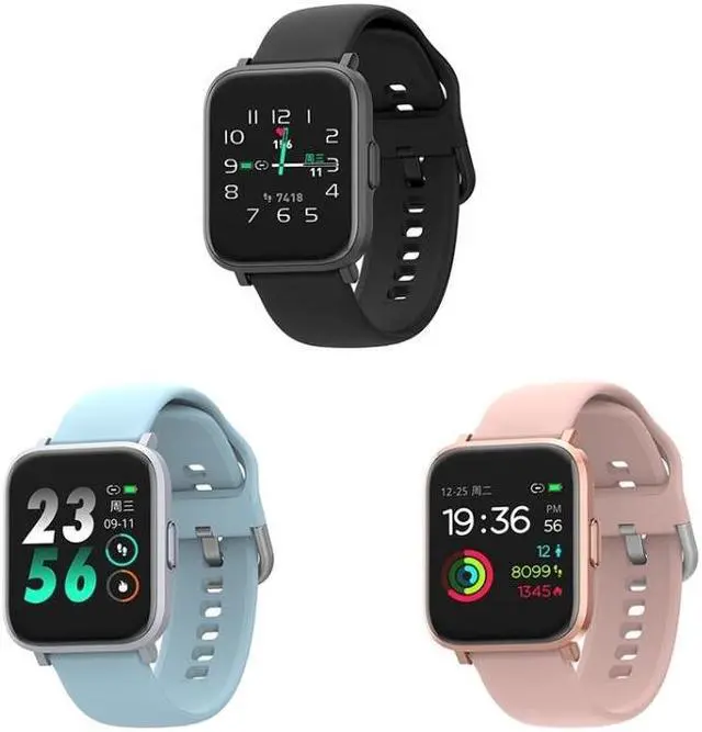Alt view image 2 of 7 - CS201 Fashion Sports IP68 Waterproof Smart Bluetooth Watch, Support Heart Rate Monitoring & Blood Oxygen Monitoring & Sleep Monitoring & Exercise Monitoring (Black)
