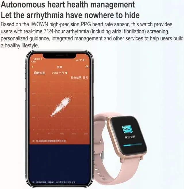 Alt view image 5 of 7 - CS201 Fashion Sports IP68 Waterproof Smart Bluetooth Watch, Support Heart Rate Monitoring & Blood Oxygen Monitoring & Sleep Monitoring & Exercise Monitoring (Black)