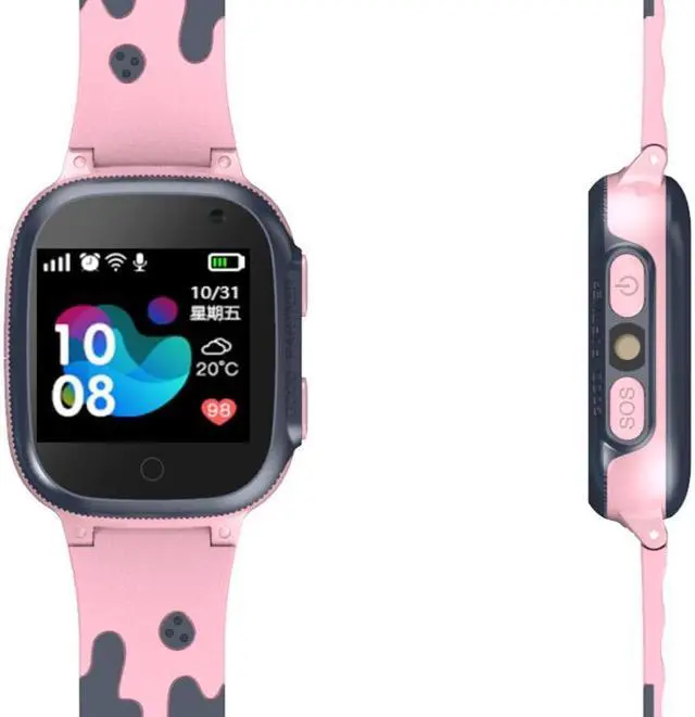 Alt view image 3 of 7 - A111-Z1 Children Smart Positioning Plug-In Cartoon Call For Help Multi-Function Watch Phone (Blue) Black