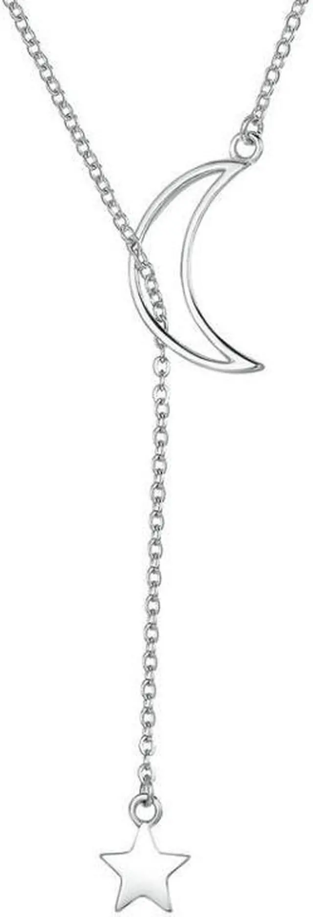 Main image of Stars Moon S925 Sterling Silver Necklace SCN108